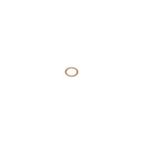 Jump ring 1pkg100 gold-plated, 4x3mm oval, 24 gauge / 3.1x2mm inside diameter / brass
