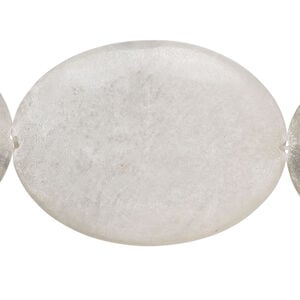 Grey marble 1pkg1, puffed oval bead natural, 15 inch 40x30mm