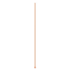 Head pin 1pkg10 copper-plated, 2 inch / 1.5mm ball tip, 23 gauge brass