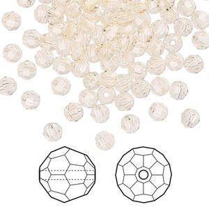 Bead 720pk silk, Swarovski&reg; 4mm round 5000