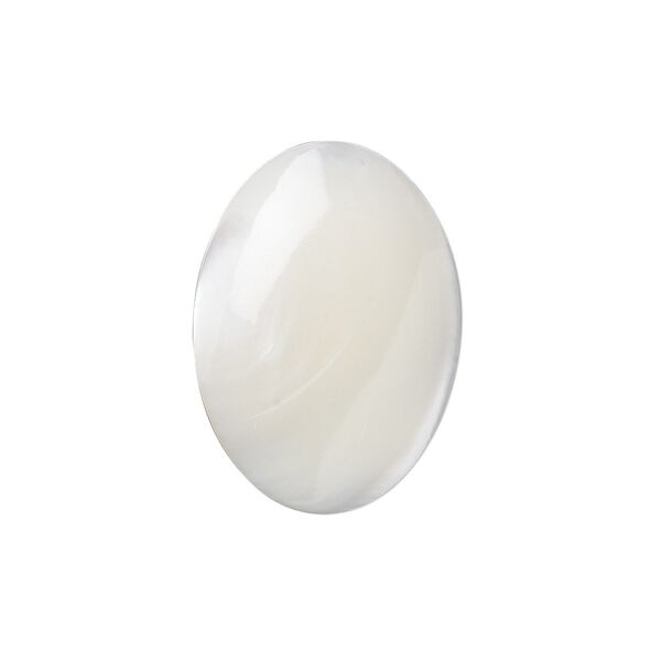 Cabochon, mother-of-pearl shell (bleached), white, 25x18mm calibrated oval. Sold individually. image number 0