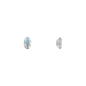 Labradorite 1pkg2, hand-cut faceted oval gem natural 5x3mm