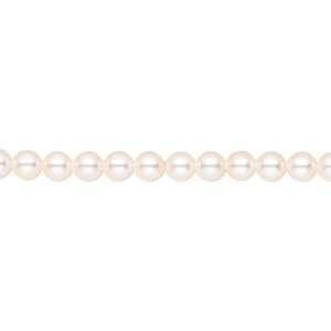 Pearl 100pk creamrose, Crystal Passions&reg; 4mm round 5810