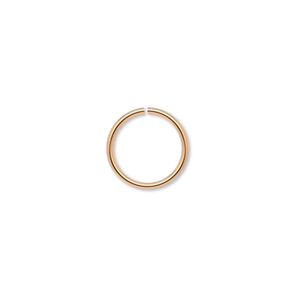 Jump ring 1pkg100 gold-plated, 12mm round, 18 gauge / 10mm inside diameter / brass