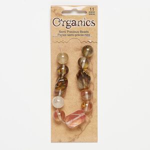 Bead, tigerskin glass, 12-13mm round and medium to large nugget. Sold per pkg of 11.
