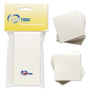 Polishing pads, EUROTOOL&reg;, foam, off-white, 2-inch square. Sold per pkg of 20.