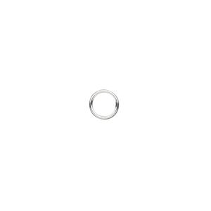 Jump ring 1pkg20 sterling silver, 6mm soldered closed round, 21 gauge / 4.6mm inside diameter