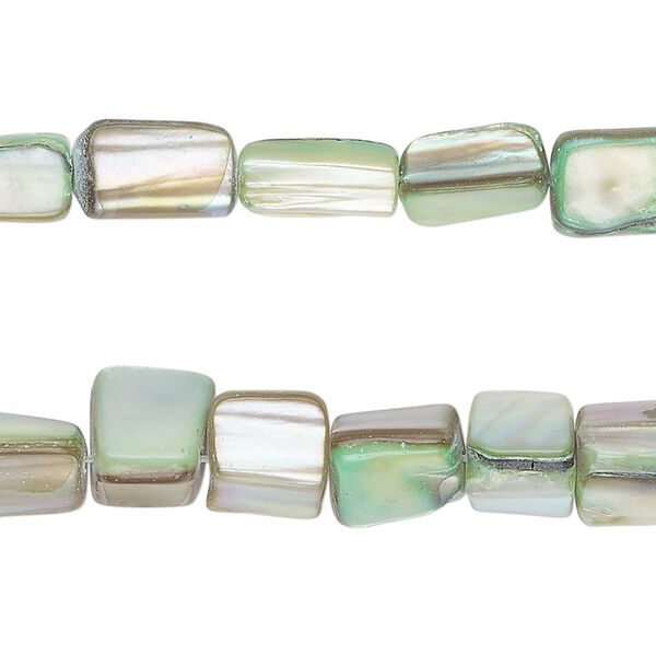 Mother-of-pearl shell 1pkg2, chip bead 15 inch seafoam medium to large image number 0