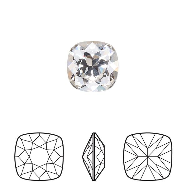 Fancy stone 1pk crystal foil back, Crystal Passions&reg; 12mm cushion 4470 image number 0