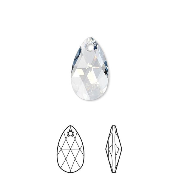 Drop 144pk crystal blue shade, Swarovski&reg; 16x9mm pendant pear 6106 image number 0