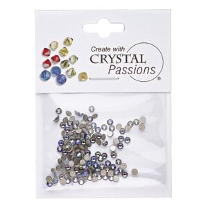 Flat back 144pk crystal paradise shine foil back, Crystal Passions&reg; 2.5-2.7mm rose round SS9 2058