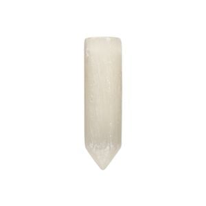 Golden selenite 1pkg1, hand-cut top-drilled faceted point bead 27x6mm-28x7mm