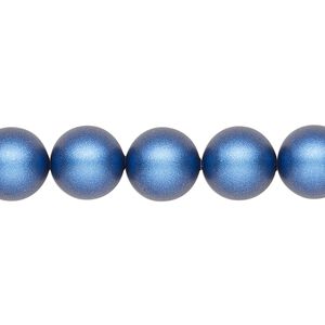 Pearl 100pk iridescent dark blue, Swarovski&reg; 10mm round 5810