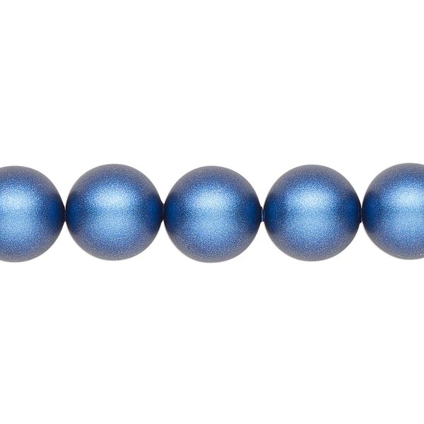 Pearl 100pk iridescent dark blue, Swarovski&reg; 10mm round 5810 image number 0