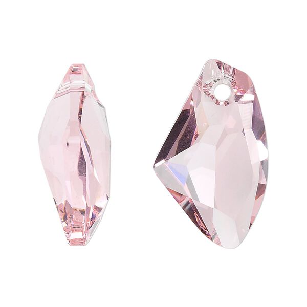 Drop 1pk light rose, Crystal Passions&reg; 27x16mm pendant galactic vertical 6656 image number 0
