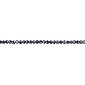 Blue sapphire 1pkg1, faceted round bead B grade, 15.5-16 inch 2mm