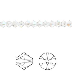 Bead 1440pk crystal shimmer, Swarovski&reg; 4mm XILION bicone 5328