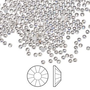 Flat back 144pk crystal foil back, Preciosa Viva 12&reg; Czech crystal rhinestone 1.9-2.1mm chaton rose round SS6