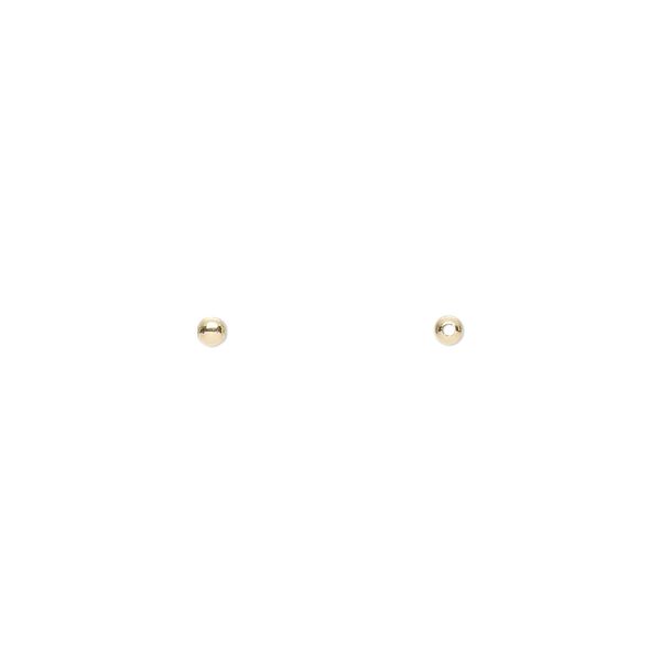Bead 1pkg1 14Kt gold, 2mm seamless round image number 0