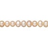 Freshwater pearl 1pkg1, semi-round natural, 15.5-16 inch peach 6-7mm cultured image number 0