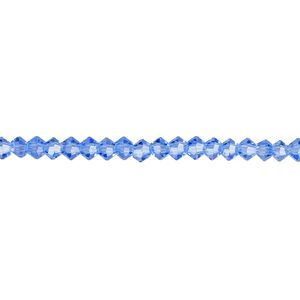 Bead 1pk 16 facets transparent light blue, Celestial Crystal&reg; 3mm bicone 15.5-16 inch