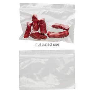Bag, Tite-Lip&trade;, plastic, clear, 5x3-inch side zip. Sold per pkg of 100.