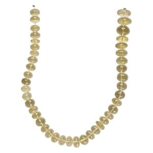 Lemon quartz 1pkg1, hand-cut micro-faceted rondelle bead 14 inch graduated 11x6mm-17x10mm