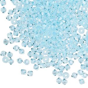 Bead 144pk aqua bohemica, Preciosa Czech crystal 3mm bicone