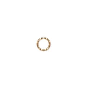 Jump ring 1pkg20 14Kt gold-filled, 7mm round, 18 gauge / 5.1mm inside diameter