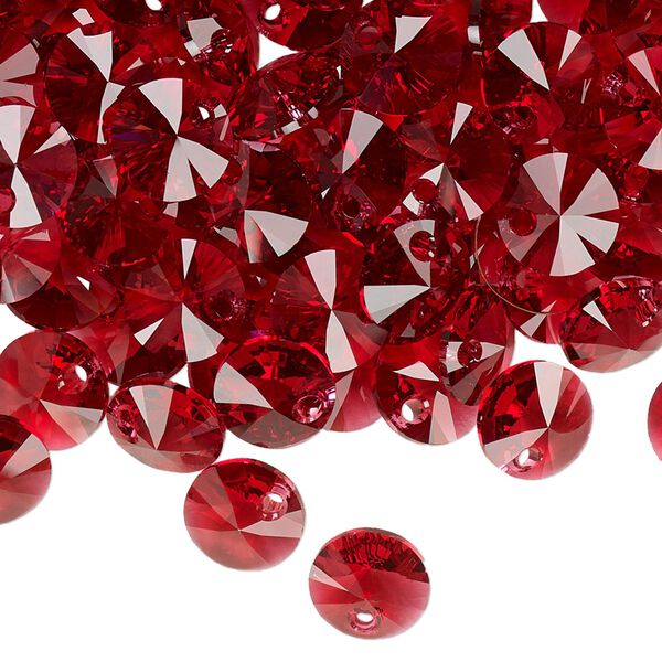 Drop 144pk scarlet, Swarovski&reg; 8mm pendant mini disk 6428 image number 1