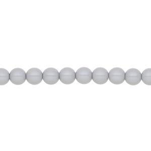 Pearl 500pk ceramic grey, Preciosa Czech crystal 5mm round
