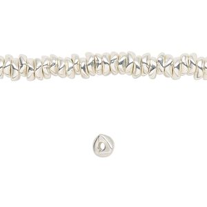 Bead 1pkg1 silver-finished "pewter", mini chip, 8 inch