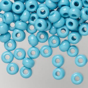 Seed bead, Preciosa Ornela, glass, opaque turquoise blue, #2 rocaille. Sold per 50-gram pkg.