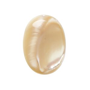 Cabochon, mother-of-pearl shell (natural), 25x18mm calibrated oval. Sold individually.