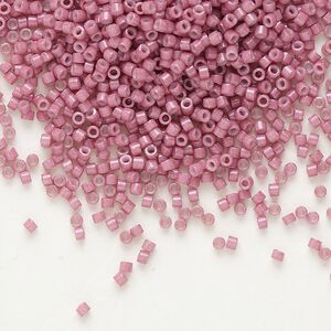 Seed bead, Delica&reg; 1pkg7.5g glass, #11 round, opaque antique rose / outside dyed (DB-1376)