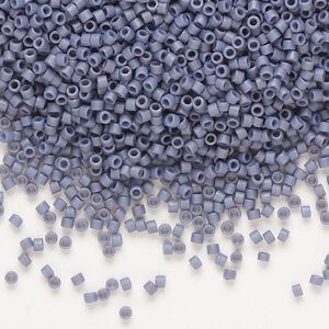 Seed bead, Delica&reg;, glass, pkg/7.5g, #11 round, opaque matte glazed thistle (DB-2292).