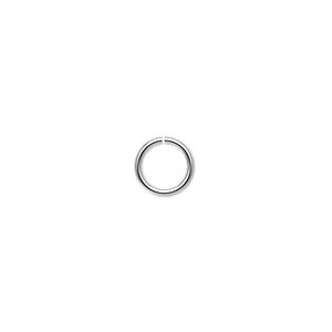 Jump ring 1pkg500 silver-plated, 8mm round, 18 gauge / 6mm inside diameter / brass