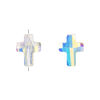 Bead 2pk crystal AB, Celestial Crystal&reg; 14x11mm cross image number 1