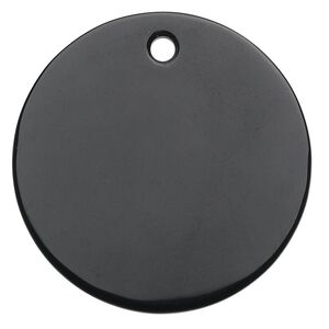 Black onyx 1pkg1, flat round focal 40mm