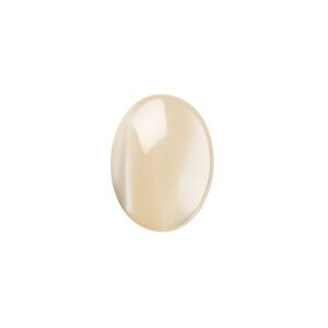 Cabochon, mother-of-pearl shell (natural), 16x12mm calibrated oval. Sold per pkg of 2.
