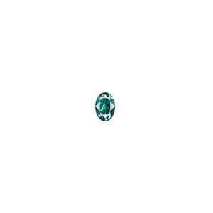 Fancy stone 1pkg4 Caribbean green foil back, Crystal Passions&reg; Regenerated 6x4mm oval 4120