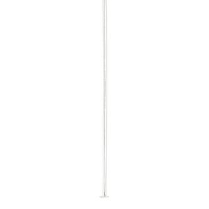 Head pin 1pkg1000 silver-plated, 2 inch, 21 gauge brass