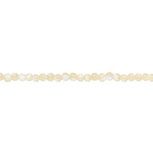 Mother-of-pearl shell 1pkg1, round bead natural 15.5 to 16 inch 2mm