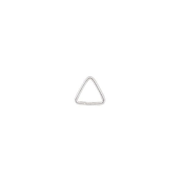 Jump ring 1pkg10 sterling silver, 7.5mm soldered closed triangle, 20 gauge / 5.2mm inside diameter image number 0