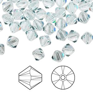 Bead 144pk light Azore, Crystal Passions&reg; 6mm bicone 5328