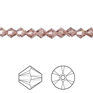 Bead 720pk blush rose, Swarovski&reg; 5mm XILION bicone 5328