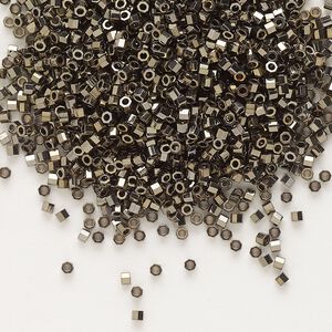 Seed bead, Delica&reg;, glass, pkg/7.5g, #11 cut, opaque gold luster bronze (DBC-0254).