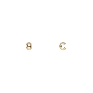 Crimp cover, 14Kt gold-filled, 3mm round. Sold per pkg of 10.