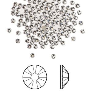 Flat back 1440pk crystal foil back, Crystal Passions&reg; 2.1-2.3mm rose round SS7 2058