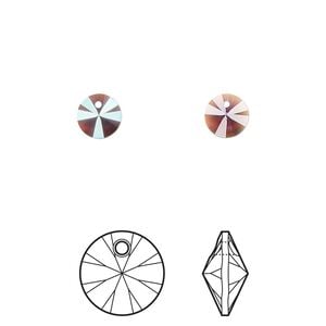 Drop 12pk amethyst shimmer, Crystal Passions&reg; 6mm pendant mini disk 6428
